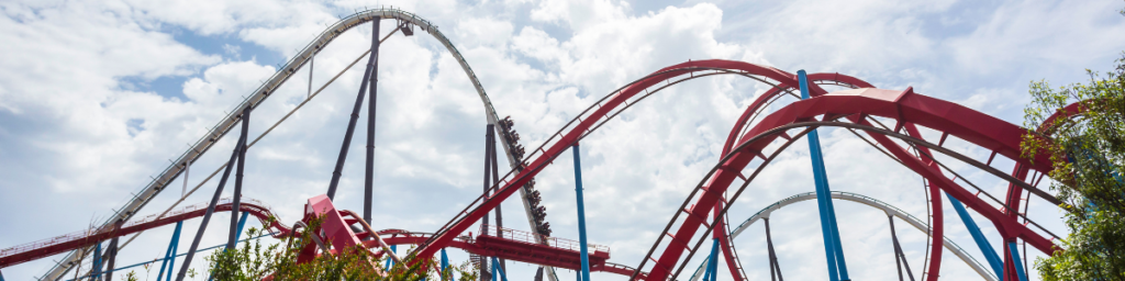 Roller Coaster with hill, drop and loops
